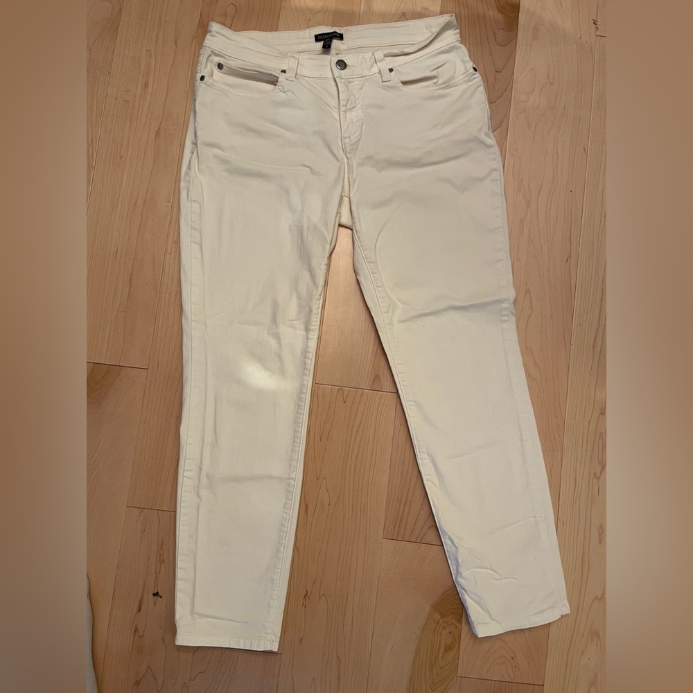 Eileen Fisher jeans size 10 cream/off-white